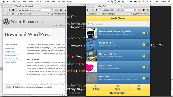 Simple Development with jQuery Mobile